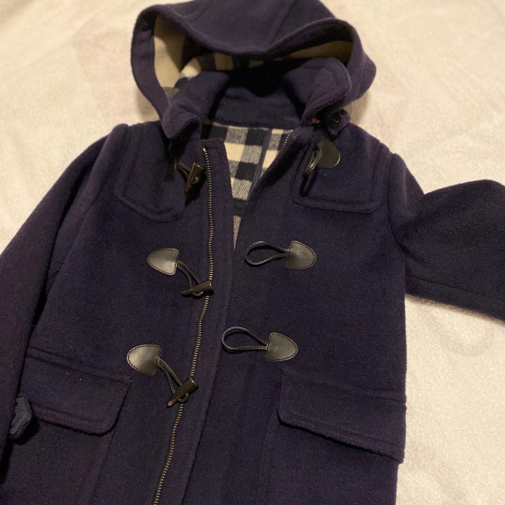 Boys Authentic Burberry Peacoat. Size 6